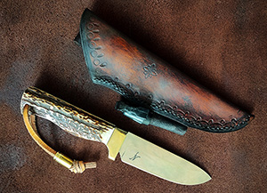 JN handmade bushcraft knife B21c