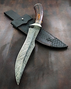 JN handmade damascus knife C21a