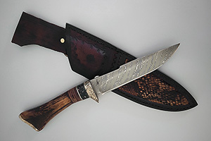 JN handmade damascus knife C26b