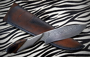 JN handmade damascus knife C27b