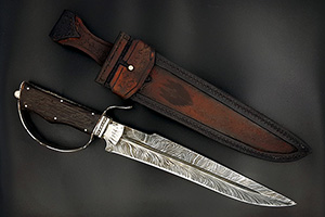 JN handmade damascus knife C31b