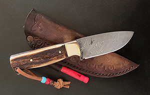 JN coltello EDC damasco fatto a mano EDC12b