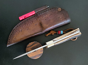 JN coltello EDC damasco fatto a mano EDC12e