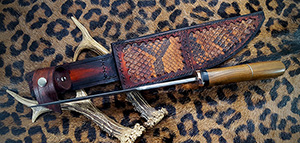 JN handmade damascus hunting knife H15d