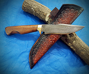 JN handmade damascus hunting knife H17a
