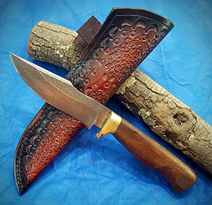 JN handmade damascus hunting knife H17b