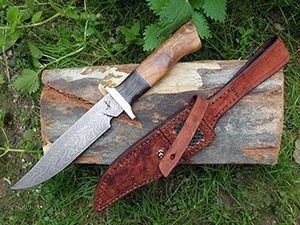 JN handmade damascus hunting knife H19a