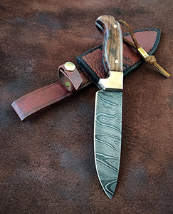 JN handmade damascus hunting knife H29a