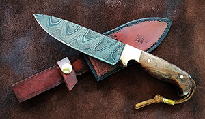 JN handmade damascus hunting knife H29d