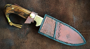 JN handmade damascus hunting knife H29f