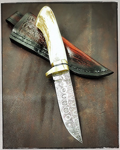 JN handmade Damascus Hunting knife H35a