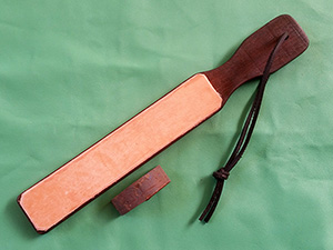 JN coramella di pelle fatta a mano 30cm lunga con manico