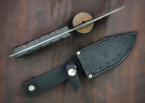 JN Coltello fighter fatto a mano T34e