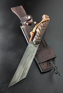 JN Coltello seax fatto a mano T40a