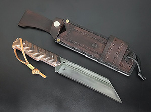 JN Coltello seax fatto a mano T40c